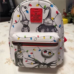 Disney White Backpack with Colorful Lights and Characters